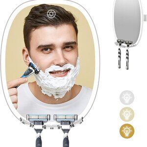 Shower Mirror Fogless for Shaving and Makeup, Upgraded Bathroom Mirror with R